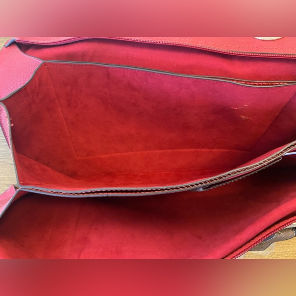 Lisa Fang Red Purse w/ Attached Wallet - Picture 8 of 9